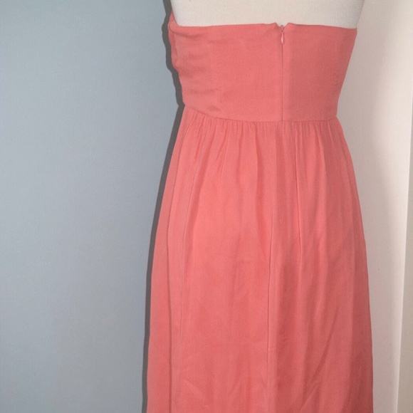 NWT 4 JCrew Taryn Dress Silk Chiffon Formal Cocktail Salmon Prom Medium Papaya - Picture 4 of 9